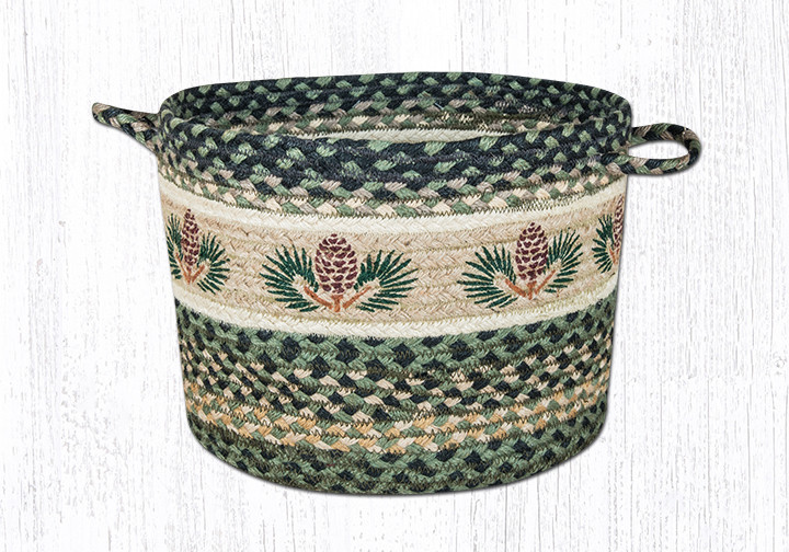 Earth Rugs UBP-116 Pinecone Printed Utility Basket 13 Inch X 9 Inch Main image