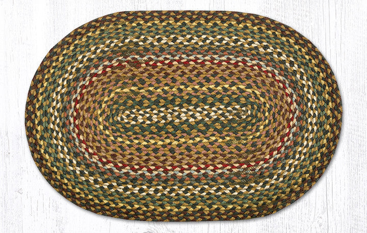 Earth Rugs C-51 Fir / Ivory Oval Braided Rug 20" x 30" Main image
