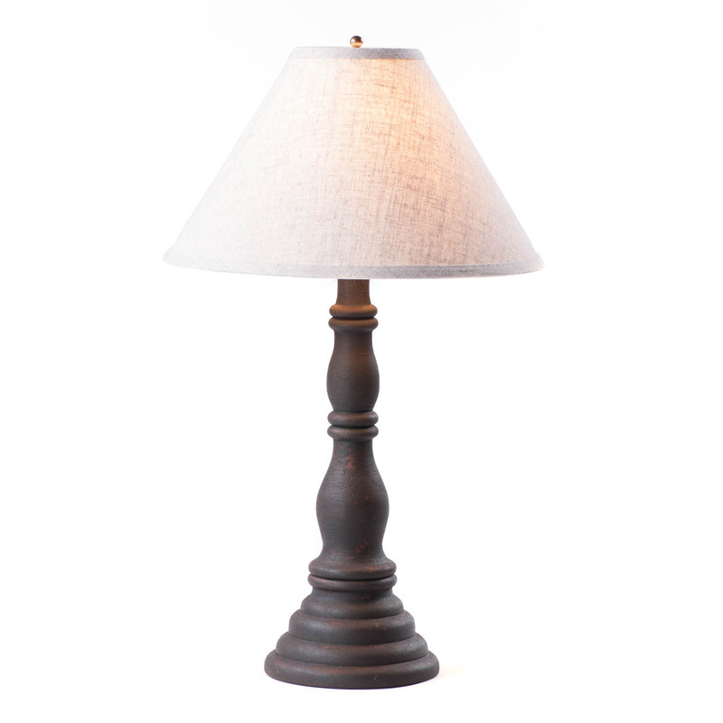 Irvin's Country Tinware Davenport Lamp in Hartford Black with Shade Main image