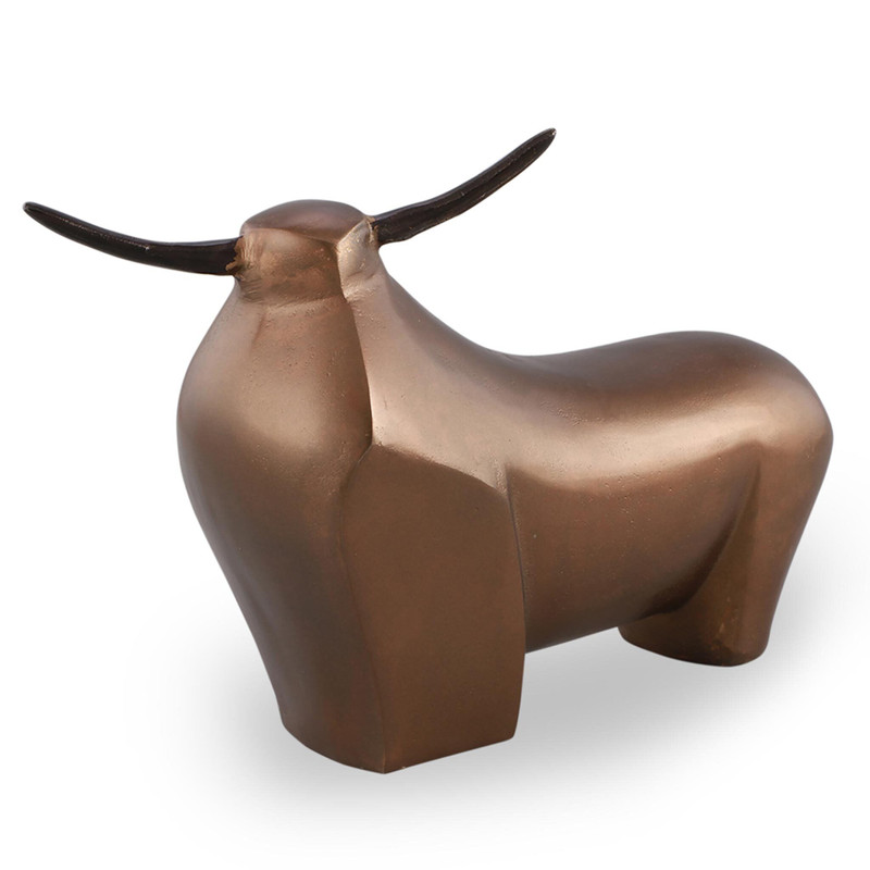 SPI Home Cast Aluminum Abstract Gentle Water Buffalo Tabletop Statue Main image