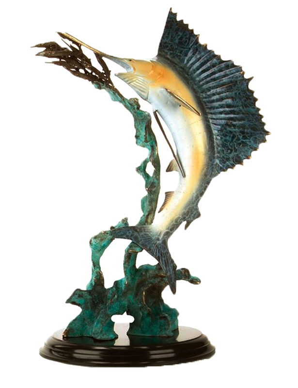Ballyhoo for Sail Sailfish Brass Statue Main image