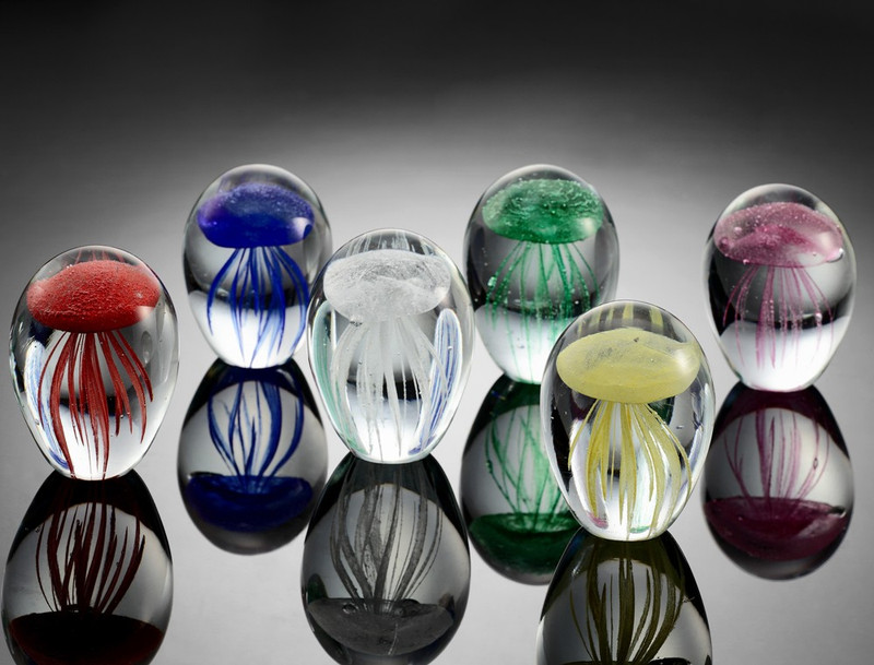 SPI Home Set of 12 Glass Jellyfish Figurines 3.0" x 2.0" x 0.0" Main image