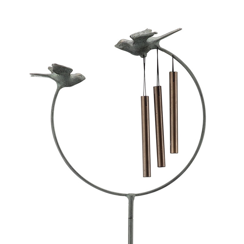 SPI Home Bird Pair Windbell on Stake Main image