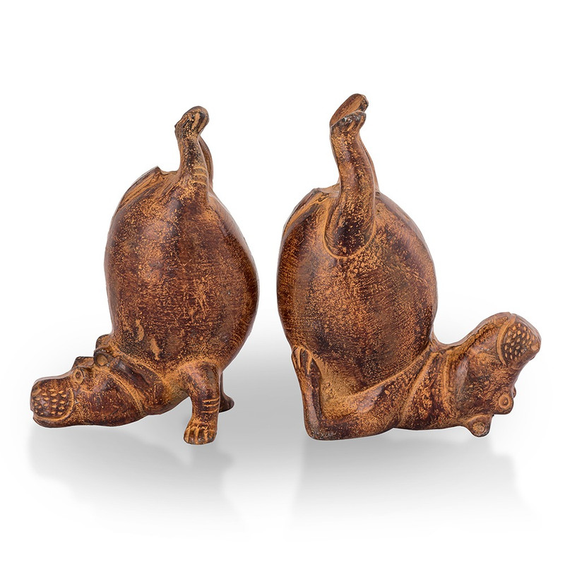 SPI Home Acrobatic Hippo Bookends PR Main image