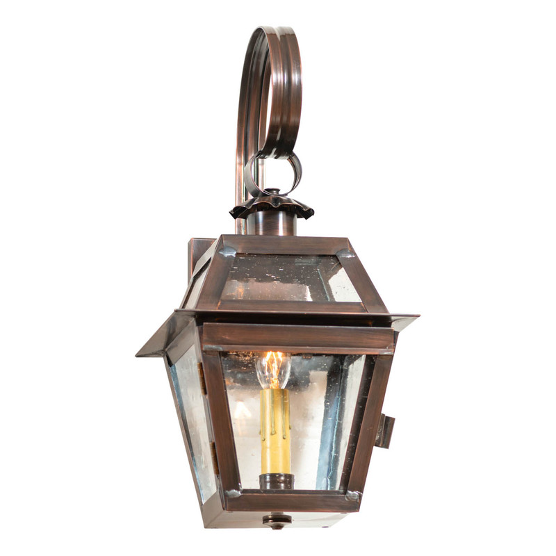Town Crier Outdoor Wall Light in Antique Copper - 1 Light - Irvin's Tinware Main image