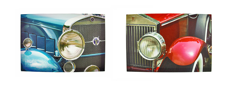 Pair of Classic Cars Printed Canvas Wall Hangings Main image