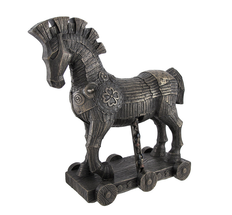 Ancient Greek Bronzed Trojan Horse Statue Main image
