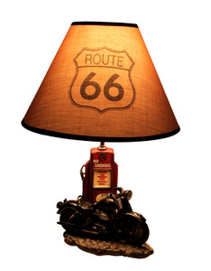 Pause Life's Journey Black Retro Motorcycle 19 Inch Table Lamp Base Main image