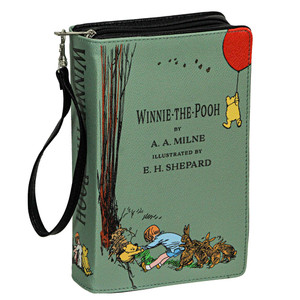 Green Vinyl Winnie The Pooh Book Handbag Novelty Clutch Wristlet A.A. Milne Main image