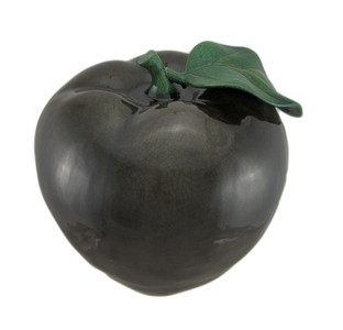 11 Inch Diameter Dark Green Ceramic Apple Main image