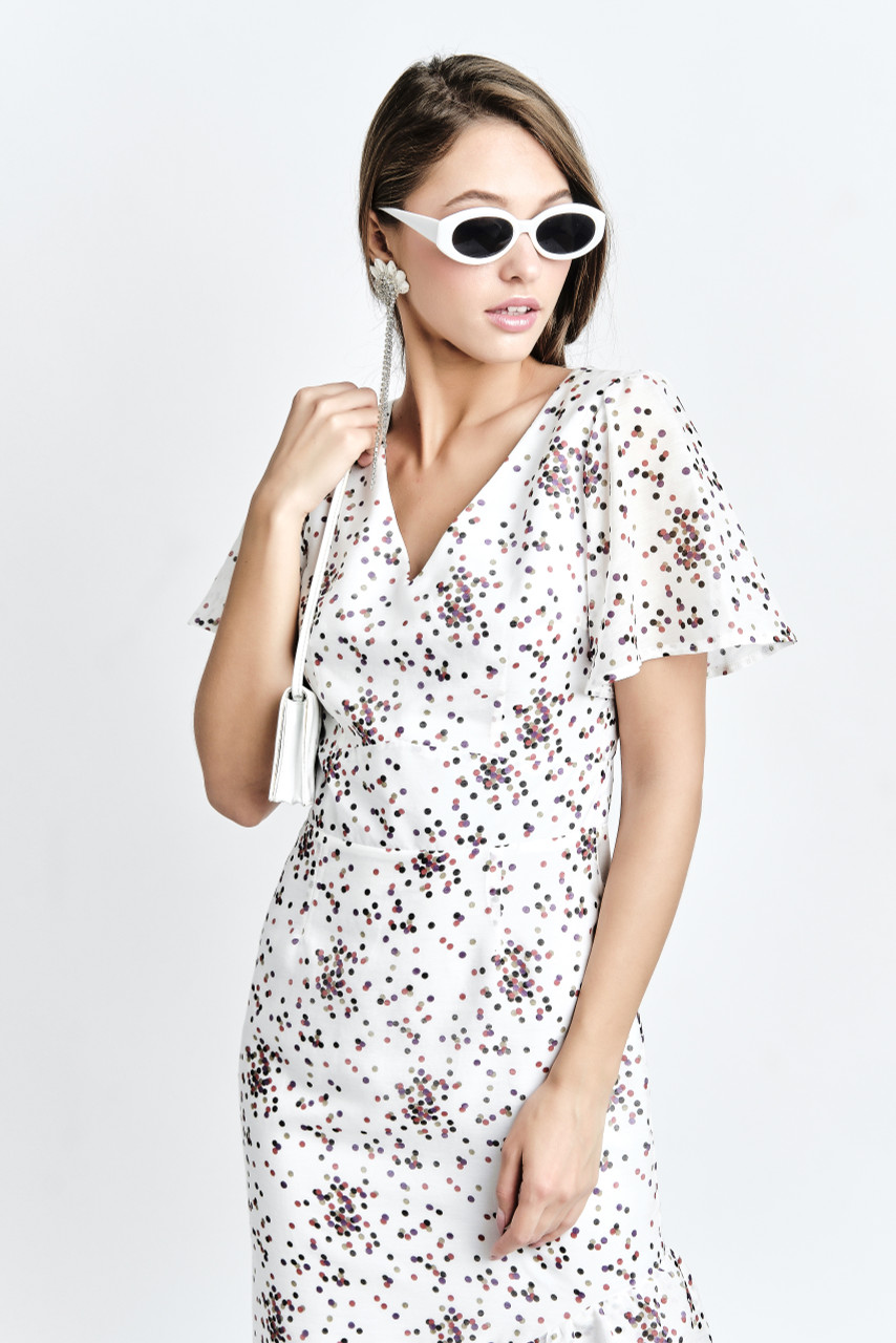 HORA Dress (Printed Silk-blend Asymmetric Midi Dress) HORA Dress (Printed Silk-blend Asymmetric Midi Dress)