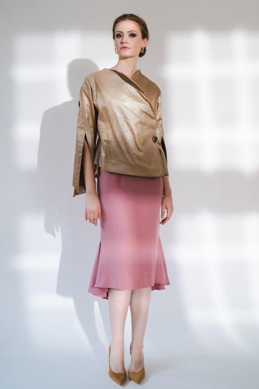 Aspiration Jacket with Open Sleeves in Tobacco