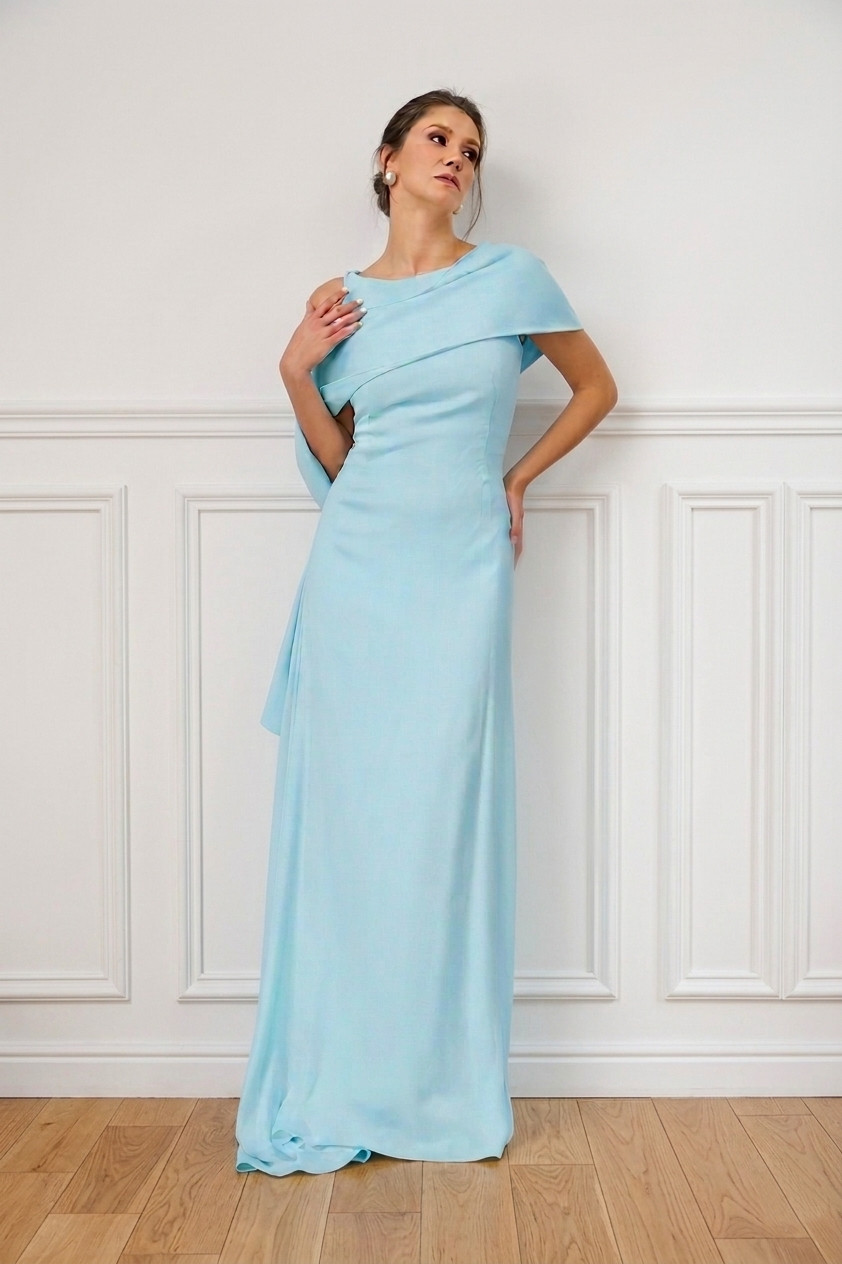 CANNES Maxi Dress in Crystal Blue