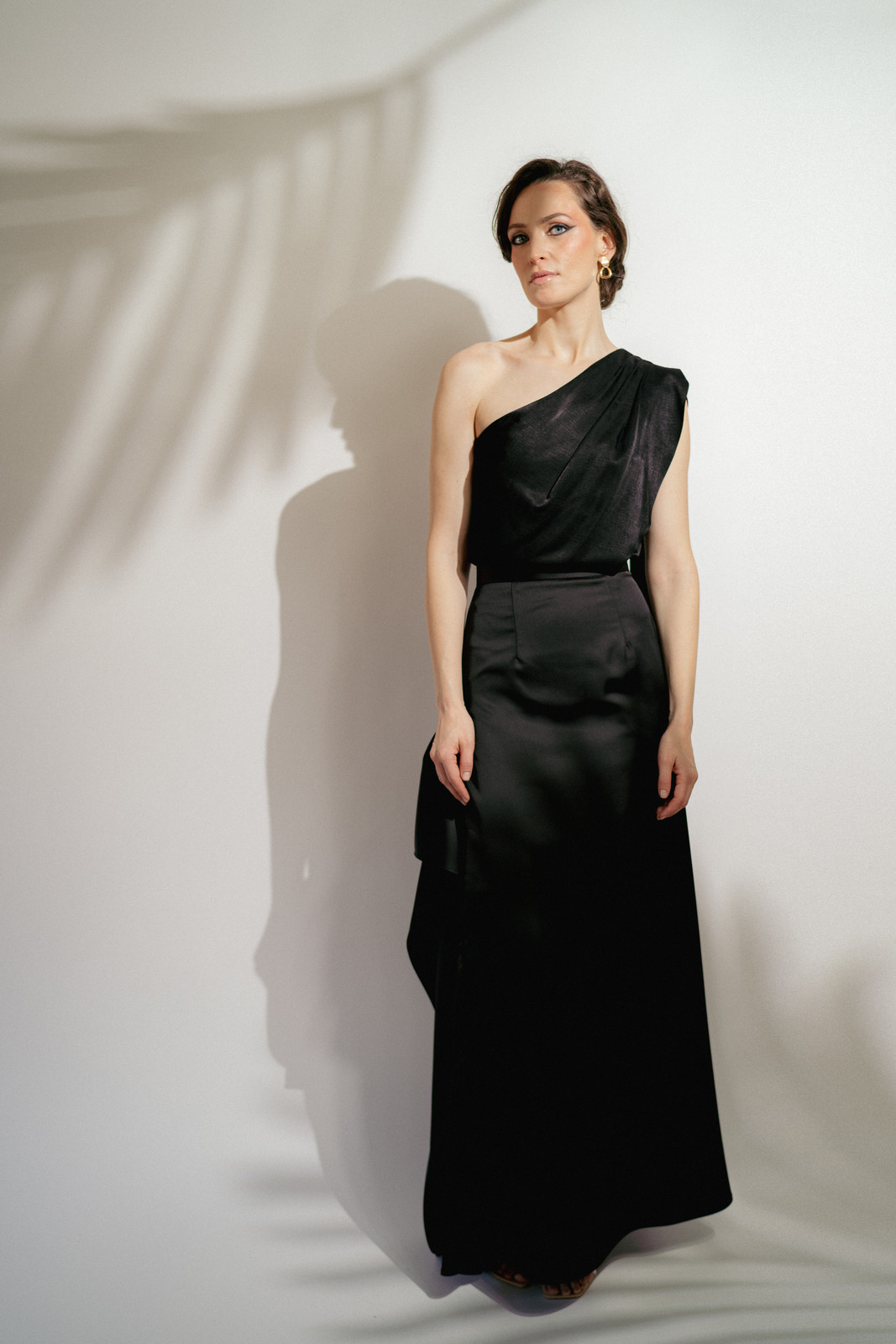 CANNES Long Black Skirt with Side Panels