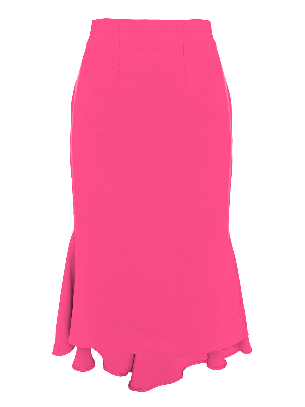 Chase-of-a-Feeling Skirt with Asymmetrical Back in Fuchsia