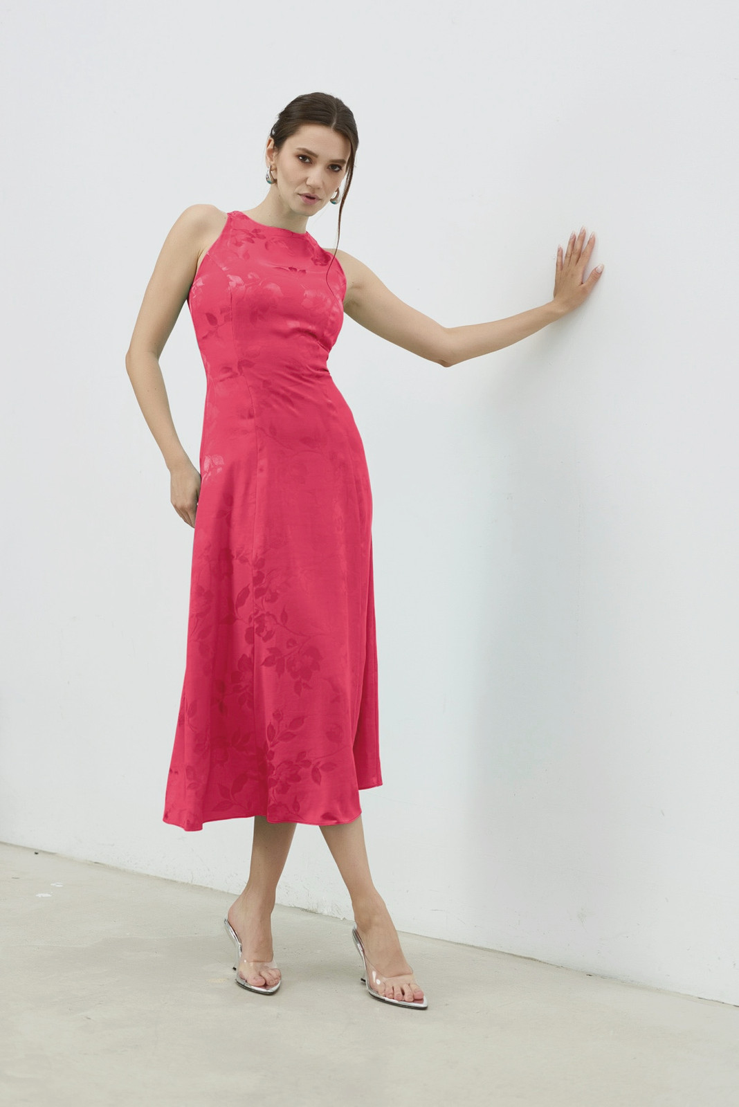 JUNE Midi Dress in Watermelon