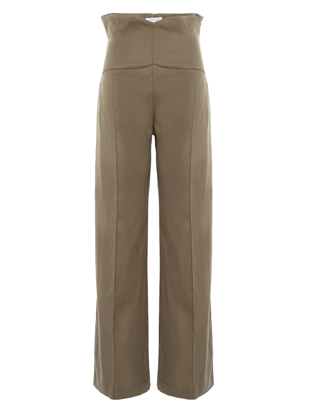 SUPERNOVA Wide-Leg Pants with High Corset Waist in Green