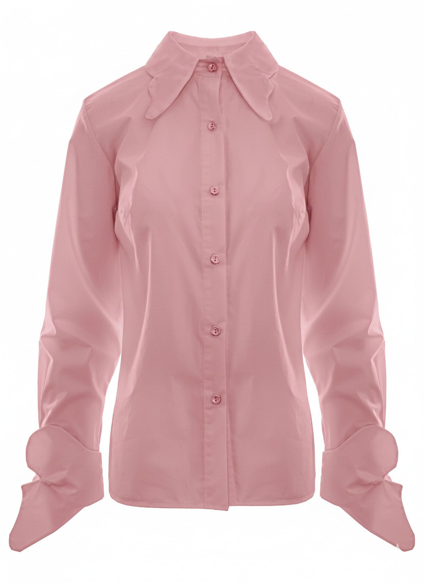 WHITE-ADMIRAL Cotton-Poplin Shirt with Butterfly Details in Pink