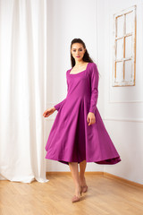 The FLYING Dress in Dark Fuchsia