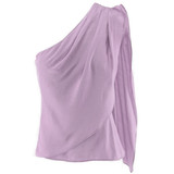 SAINT-TROPEZ Draped One-Shoulder Lilac Top