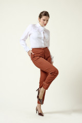 ARCADIA LACE White Poplin Shirt