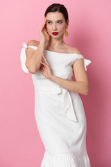 SANZIENE Dress in White Viscose