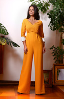 The Clouded Yellow Jumpsuit (High Waisted Jumpsuit with Silk Cuffs)
