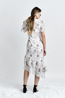 HORA Dress (Printed Silk-blend Asymmetric Midi Dress)
