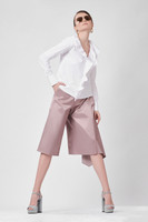 Triangle Pants (Cropped Pants with Side Pleat)