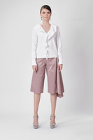Triangle Pants (Cropped Pants with Side Pleat)