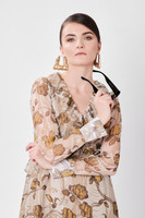 Round Dress (Silk Dress with Front Ruffles)