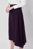 Triangle Blackberry Pants (Cropped Pants with Side Pleat)