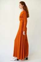 SKYLINE Wide-leg Orange Trousers