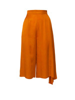 SWEPT AWAY Orange Cropped Pants with Side Pleat