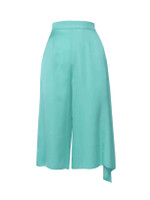 SWEPT AWAY Mint Cropped Pants with Side Pleat