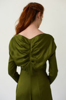 CELESTIAL Pesto Midi Dress with Back Pleats