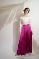 ZENITH Wide-Neck Poplin Shirt with Multicolour Dots