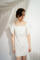 CASSIS Short Poplin Dress with Adjustable Bodice