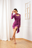 The SHOOTING STAR Short Dress in Dark Fuchsia