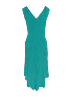 Spread-Your-Wings Asymmetric Midi Dress in Emerald