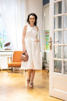 BELLE-VIE Halter Midi Dress in White