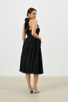 BELLE-VIE Halter Midi Dress in Black
