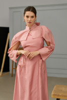 BELLE VIE Cape with Bow Apparent-Sleeves in Pink