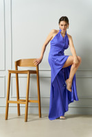 CANNES Straight-Leg Trousers with Side Panel in Mauve