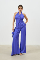 CANNES Straight-Leg Trousers with Side Panel in Mauve