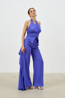 CANNES Straight-Leg Trousers with Side Panel in Mauve