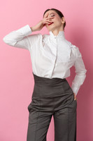 CONSTELLATION Rhinestone-Embellished Cotton-Poplin Shirt in White
