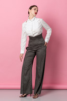 CONSTELLATION Rhinestone-Embellished Cotton-Poplin Shirt in White