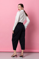 WHITE-ADMIRAL Rhinestone-Embellished Cotton-Poplin Shirt with Butterfly Details in White