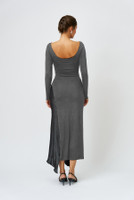 The SWAN Bamboo Knit Maxi Dress in Grey